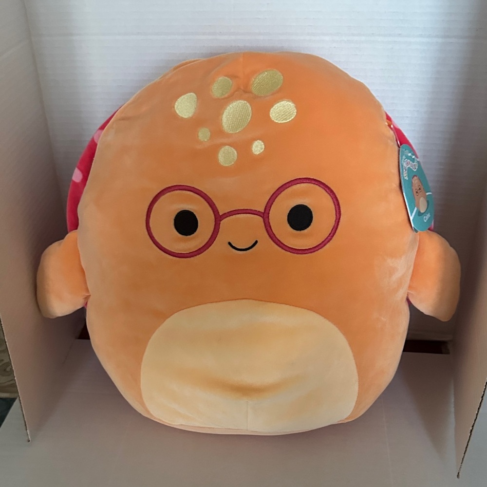 Squishmallows Caine Orange Leatherback Turtle -NWT